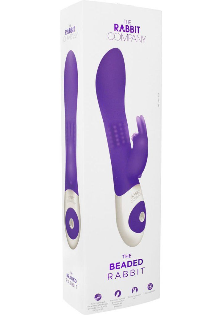 Feel the deep swirling of synchronized rotating pleasure bea... TRC - The Beaded Rabbit - Purple photo-2
