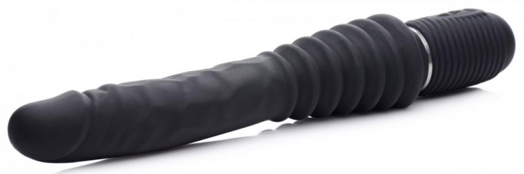Enjoy the deep hitting thrills of the Thrust Master! This di... Master Series - 10X Thrust Master Dildo - Black photo-8