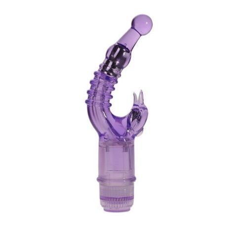Use your waterproof Naughty Rabbit Vibrator in the tub, show... Aphrodisia - Naughty Dolphin Crystal Stimulator Vibe- Purple photo-9