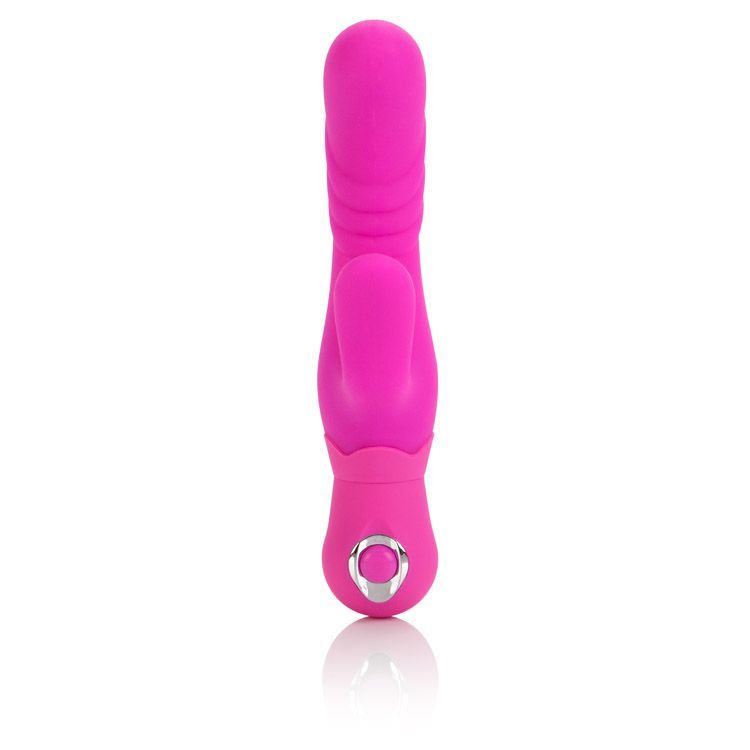 The Posh Silicone Thumper “G” packs powerful pleasure for al... CEN - Posh Thumper "G" Rabbit Vibrator - Pink photo-3