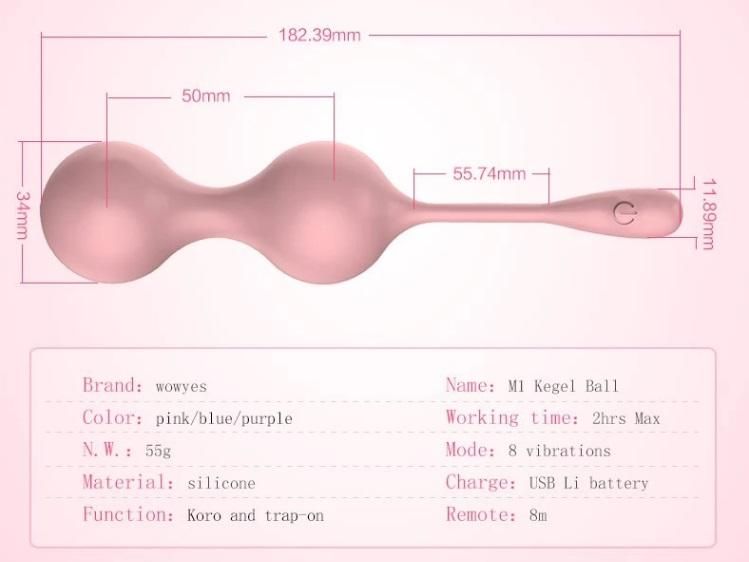 Wowyes - M1 Vibro Balls w Remote Control - Blue photo-13