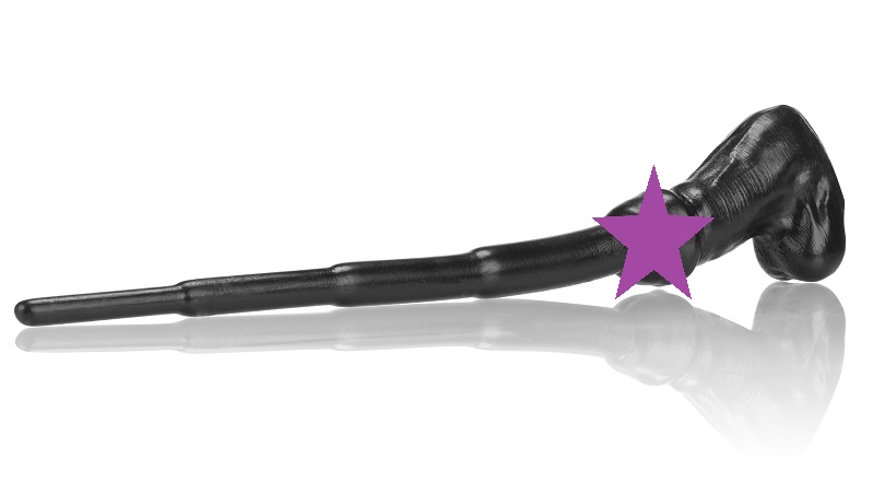 Stretch and stuff your piss-slit with SPOOGE, pure silicone ... Oxballs - Spooge Urethral Sound - Black photo-2