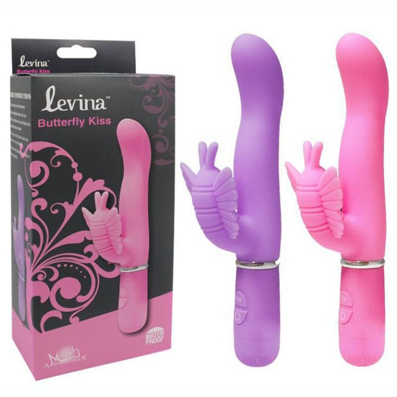 The Levina Butterfly Kiss Vibrator has a beautiful butterfly... Aphrodisia - Levina Butterfly Kiss Vibrator - Purple photo-13