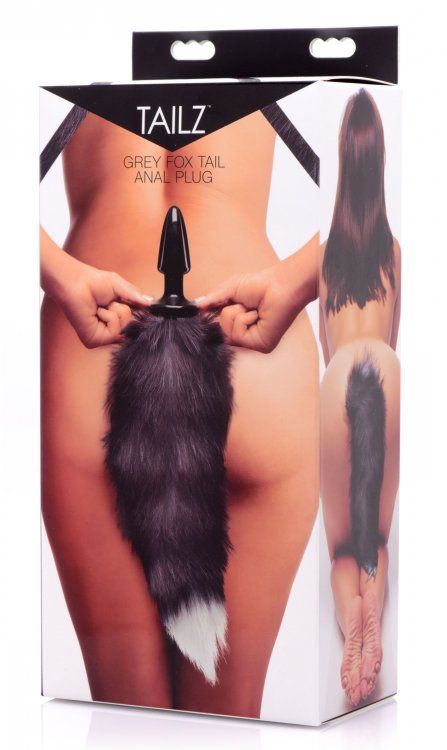 Take a walk on the wild side and get in touch with your inne... Tailz - Fox Tail Anal Plug - Grey photo-4
