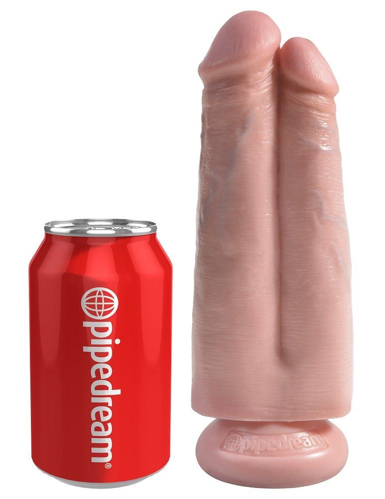 When you want your strap-on experience to fulfill your fanta... King Cock - Harness 7″ Two Cocks One Hole - Flesh photo-8