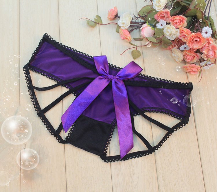 The see-through stretch silk fabric is soft and close to the... SB - Panties T151 - Purple photo-5
