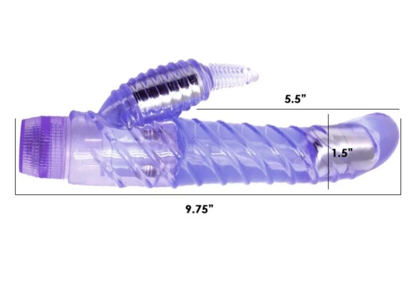 Don't be fooled with compact size this little guy packs ... Aphrodisia - Dual Stimulator Curve Seduction Vibe - Purple photo-5