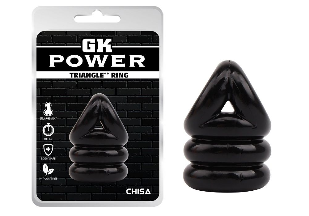 For hard and long lasting, Phthalates Free.
Material:TPE
Pr... Chisa - Triangle++ Ring - Black photo-2