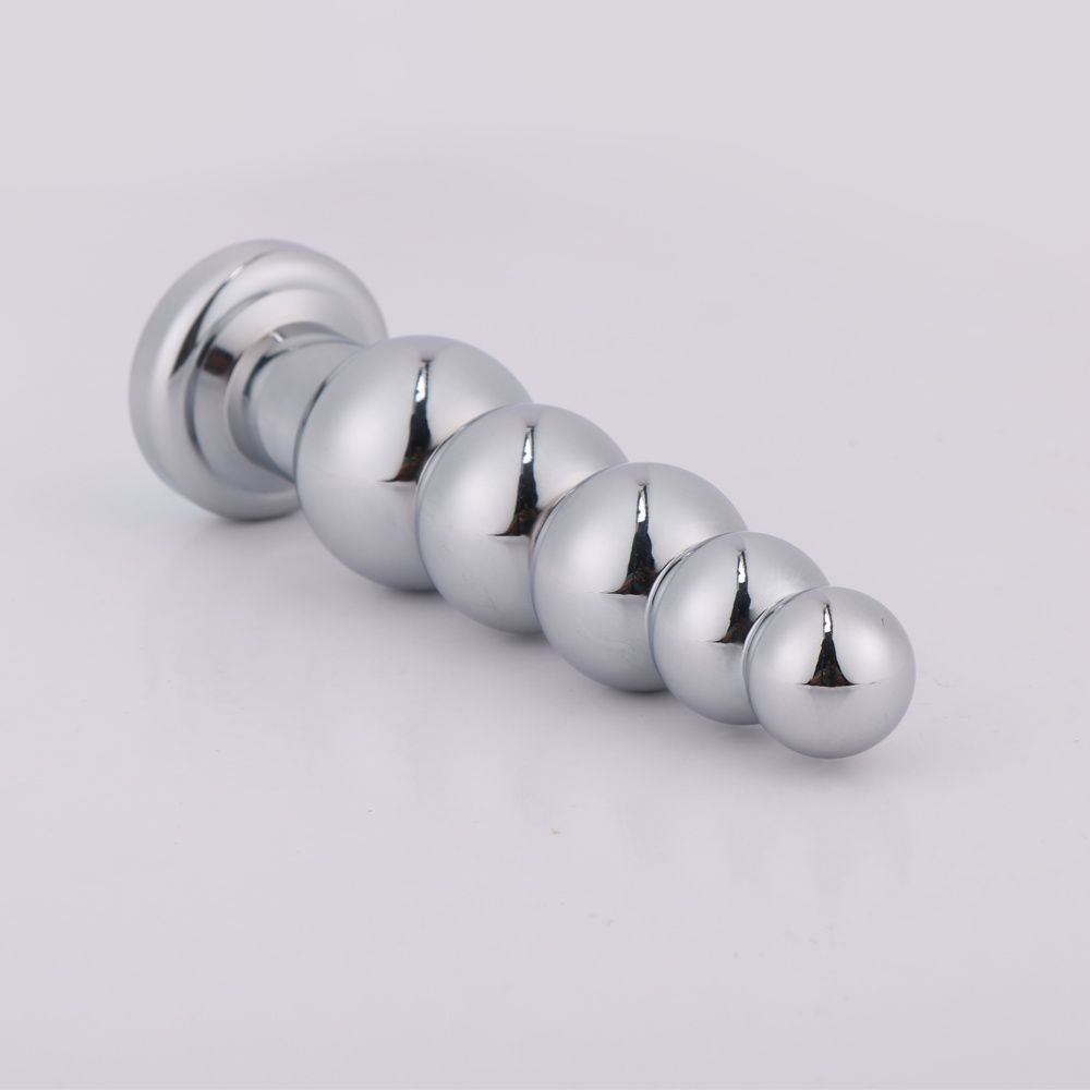 MT - Anal Plug 137x34mm - Silver/Blue photo-4