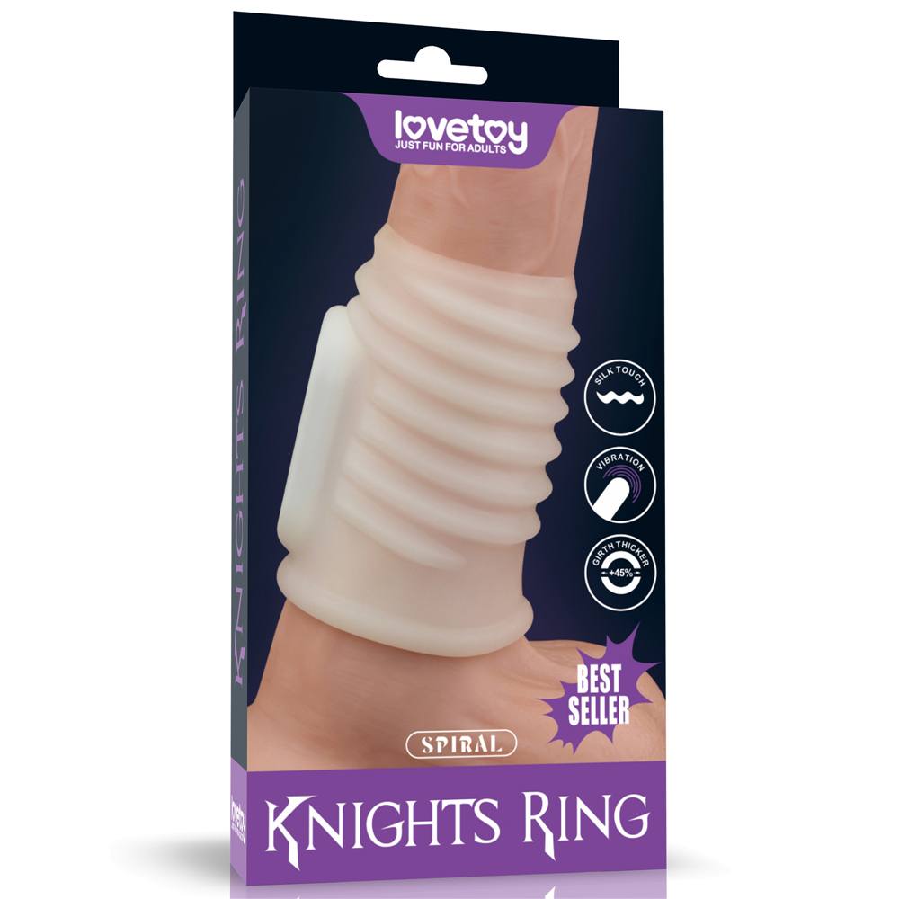 Knights Ring is a great choice for individuals and partners ... Lovetoy - Knights Spiral Vibro Ring - White photo-9