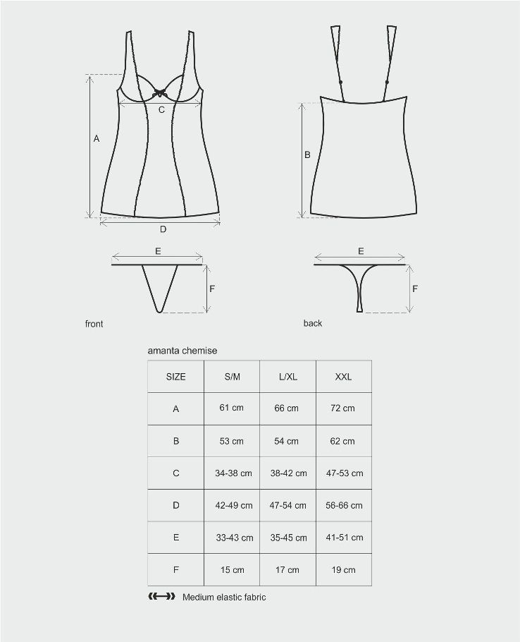 Obsessive -Amanta Chemise&Thong - 黑色 - XXL Obsessive -Amanta Chemise&Thong - 黑色 - XXL 照片-5