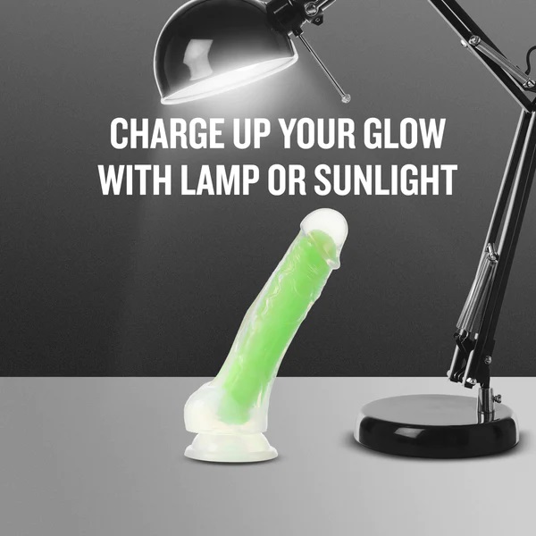 Viper 7 inch Silicone Dual Density Dildo will bri... Neo Elite - Glow in the Dark Viper Dildo 19cm - Neon Green photo-7