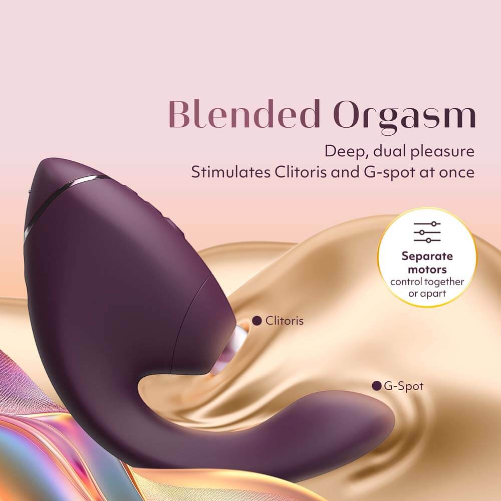 Designed to combine Womanizer’s 3D Pleasure Air suction ... Womanizer - Next Duo 3D Pleasure Air G-Spot Vibrator - Dusky Pink photo-8
