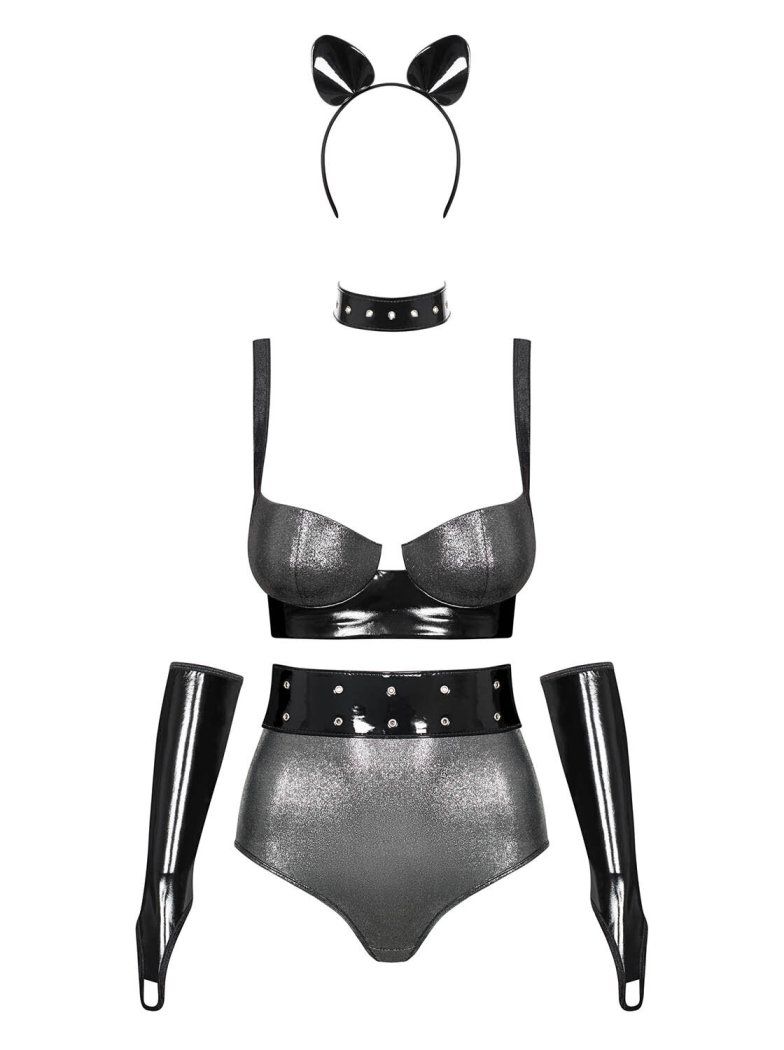 Obsessive - Silveria Set - Black - L/XL photo-7