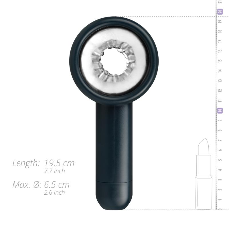 Experience an unforgettable climax with this electric blowjo... FPPR - Vibro Blowjob Masturbator - Blue photo-8