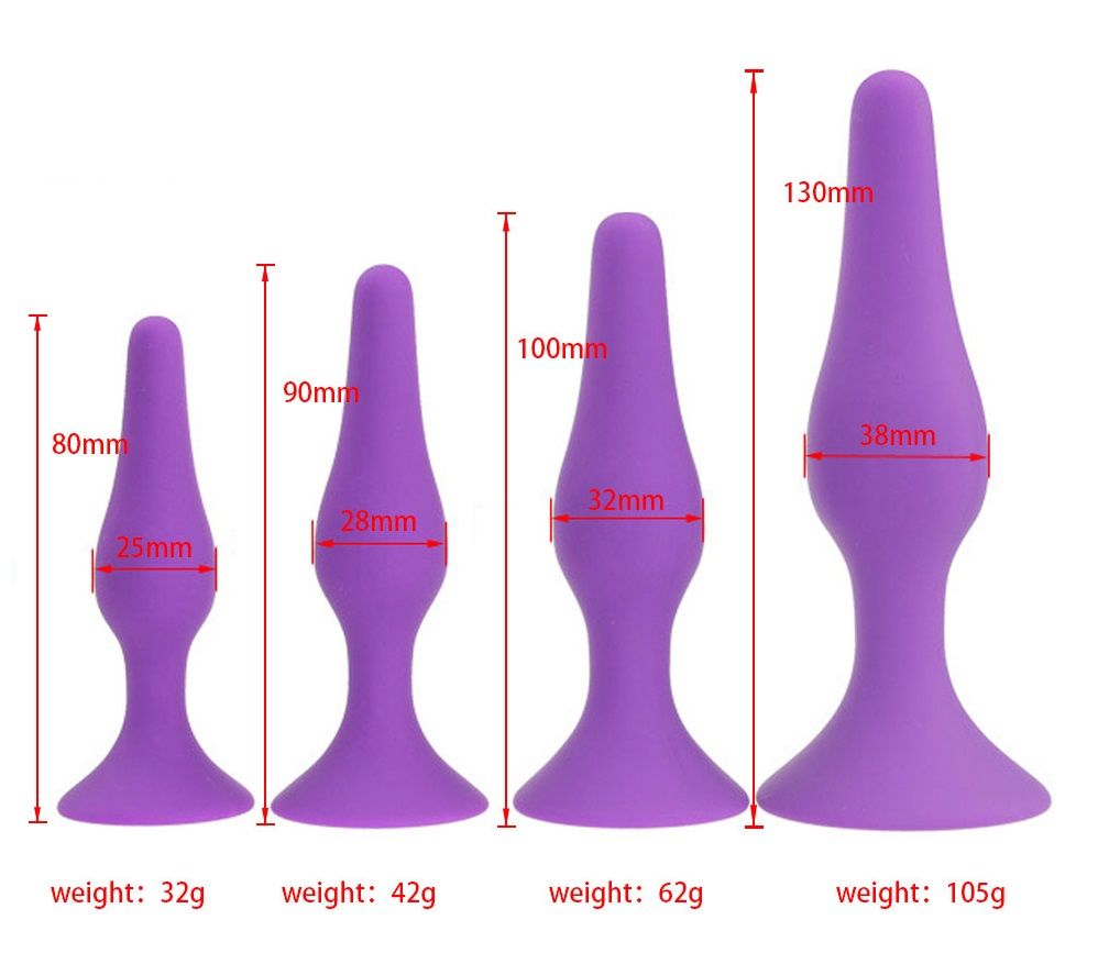 MT - Silicone Anal Plug 100x32mm - Purple photo-4