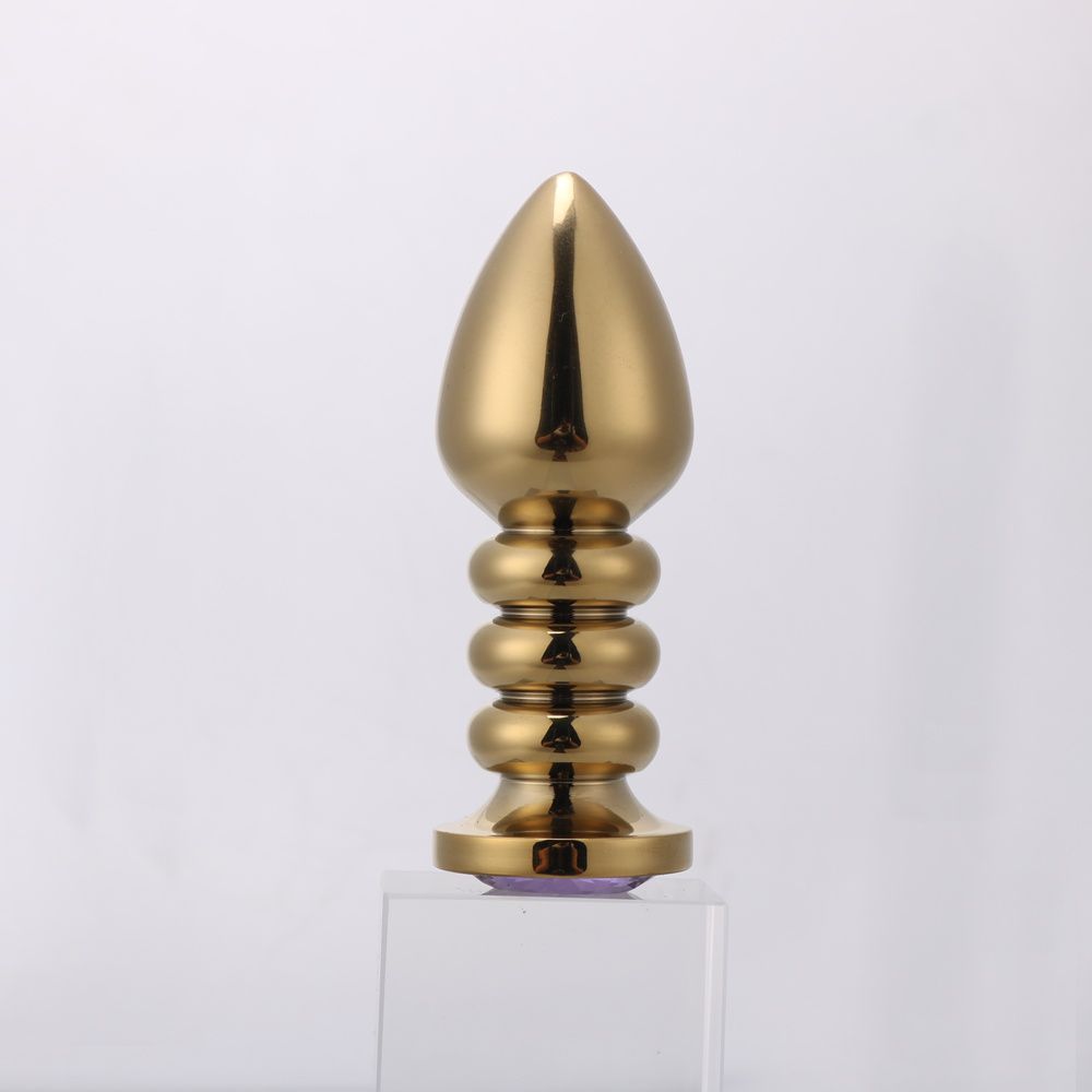 MT - Anal Plug 100x38mm - Golden/Purple photo-2