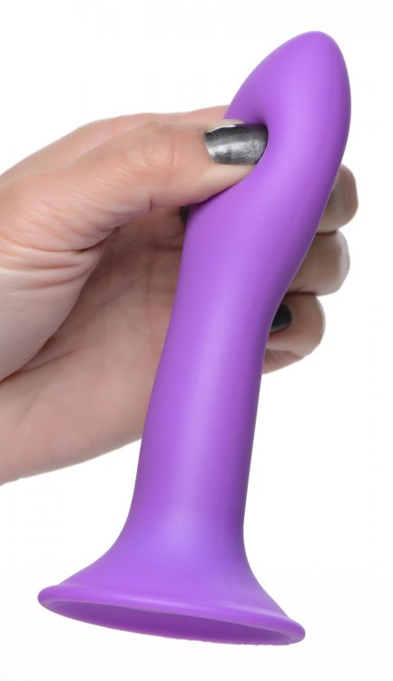 Slender, flexible, and perfectly firm – this Squeezable dild... Squeeze-It - Slender Dildo - Purple photo-3