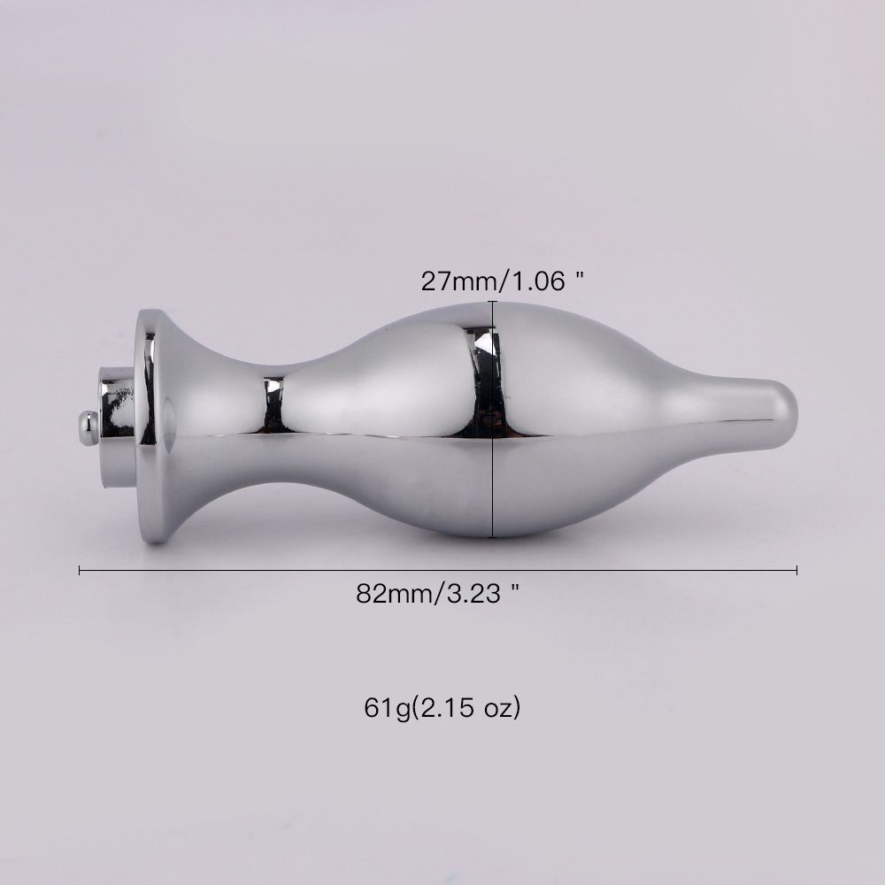 MT - Electric Shock Anal Plug 82x27mm - Silver photo-5