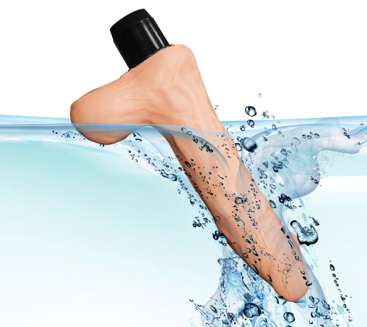 Enjoy the Real Feel of super-soft, lifelike skin with this i... Lovetoy - 8'' Real Feel Cyberskin Vibrator - Flesh photo-6