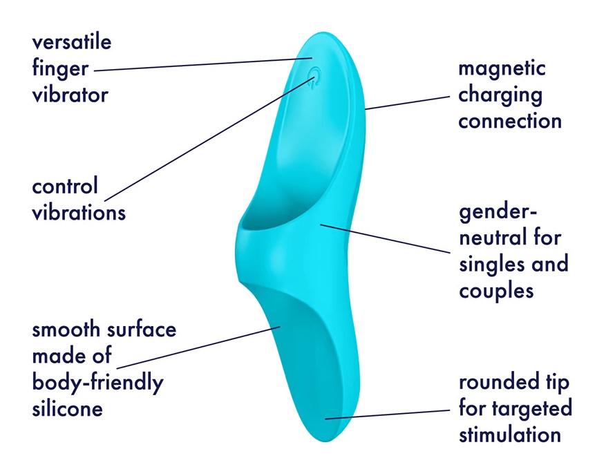 The Satisfyer Teaser is perfect for versatile stimulation of... Satisfyer - Teaser Finger Vibrator - Blue photo-5