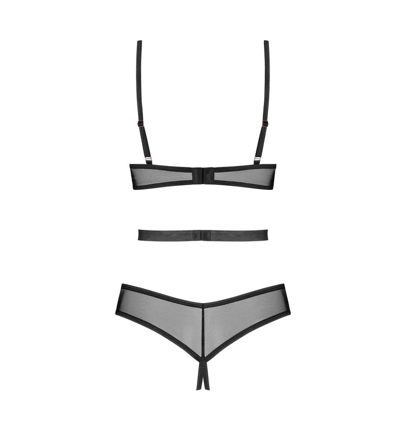 Obsessive - Euridia Crotchless Teddy - Black - XS/S 照片-5