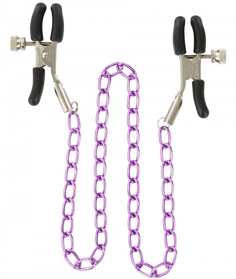 ToyJoy - Stimulating Nipple Chain - Purple