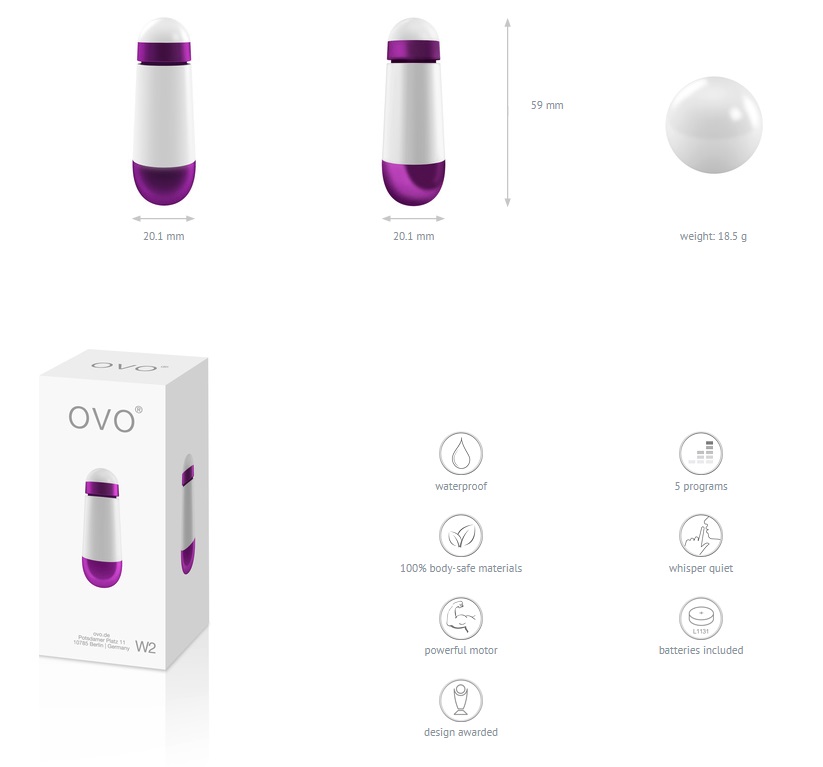 Ovo - W2 Vibro Bullet - Metallic Purple photo-4