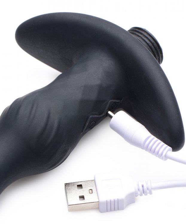 Enjoy textured vibrating bumps while you clean your pipes wi... CleanStream - Pleasure Flow 10X Vibro Enema Tip - Black photo-7