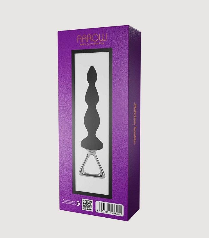 Soft & curvy anal plug with metal hand
Material: Metal +... Adrien Lastic - Arrow Anal Beads - Black photo-6