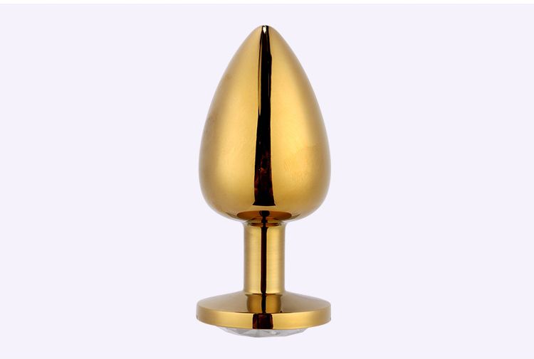 MT - Anal Plug 95x40mm - Golden/White photo-2