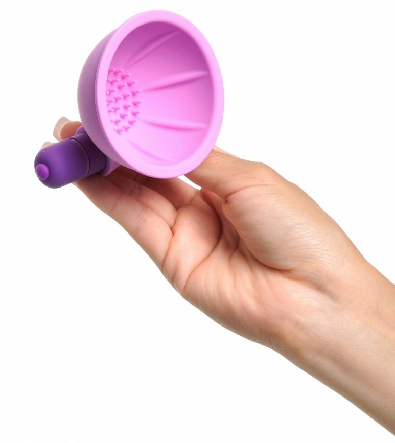 Her breasts were aching for attention. She caressed her nipp... Fetish Fantasy - Vibrating Breast Suck-Hers - Purple photo-6