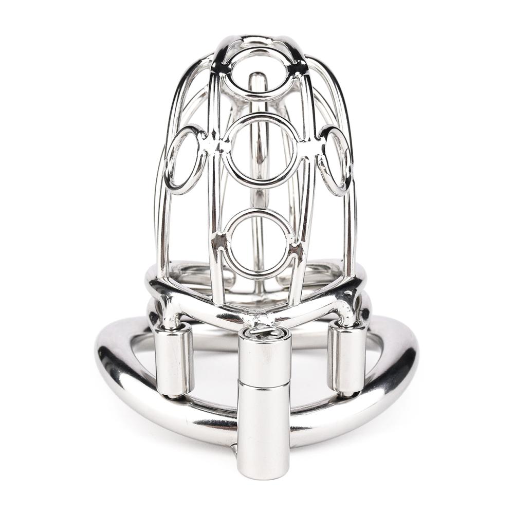 FAAK - Metal Chastity Cage w Urethral Sound  照片-5