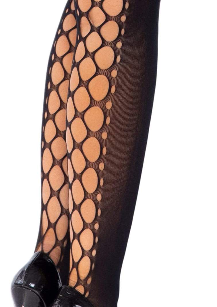 Net panel backless halter bodystocking. Leg Avenue - Fishnet Panel Bodystocking - Black photo-7
