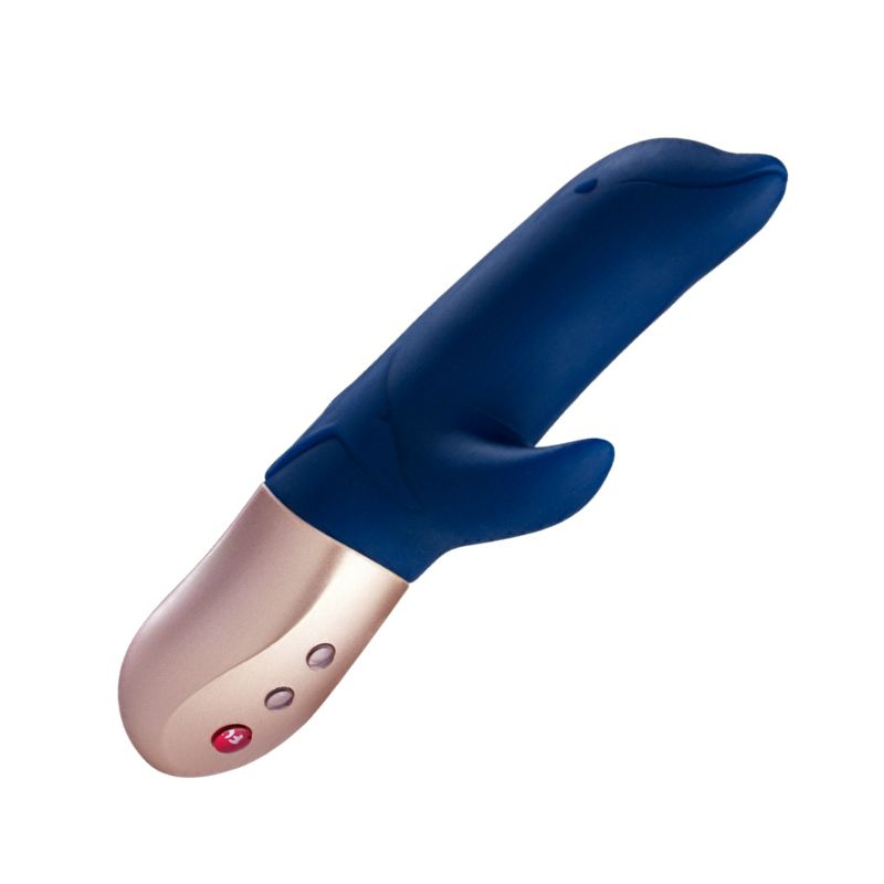 Just as you would expect from a dolphin, the DOLLY BI feels ... Fun Factory - Vibe Dolly Bi - Dark Blue photo