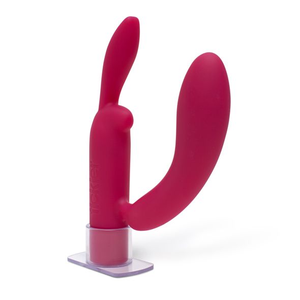 "I’m the Boss, yet yours to dictate, my double nature w... Tickler Vibes - Bossy Doubletickler Vibrator - Pink photo-2