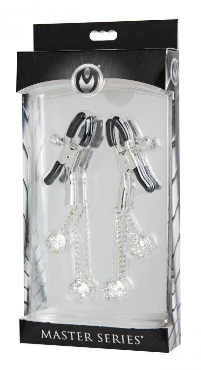 Master Series - Ornament Adjustable Nipple Clamps with Jewel Accents photo-5