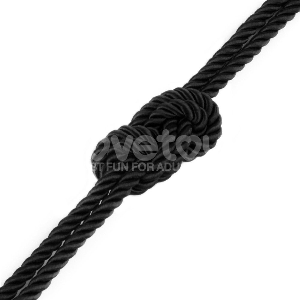 Indulge in the smooth embrace of our Rebellion Reign Ebony S... Lovetoy - Rebellion Reign Silky Bondage Rope 10m - Black photo-5