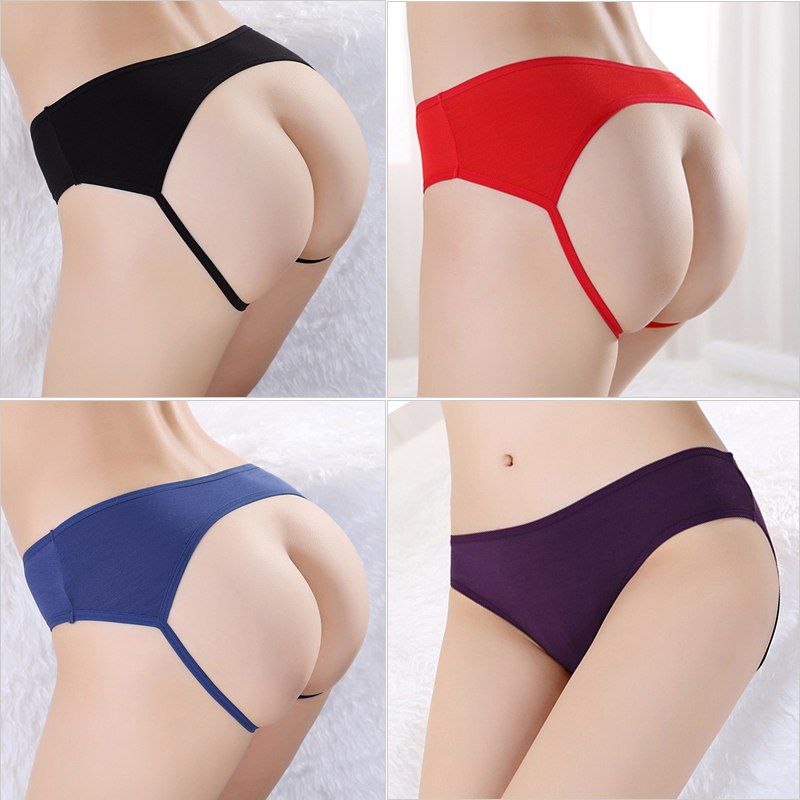 Comfortable modal cotton, open crotch design, sexy and attra... SB - Panties T173 - Purple photo-9
