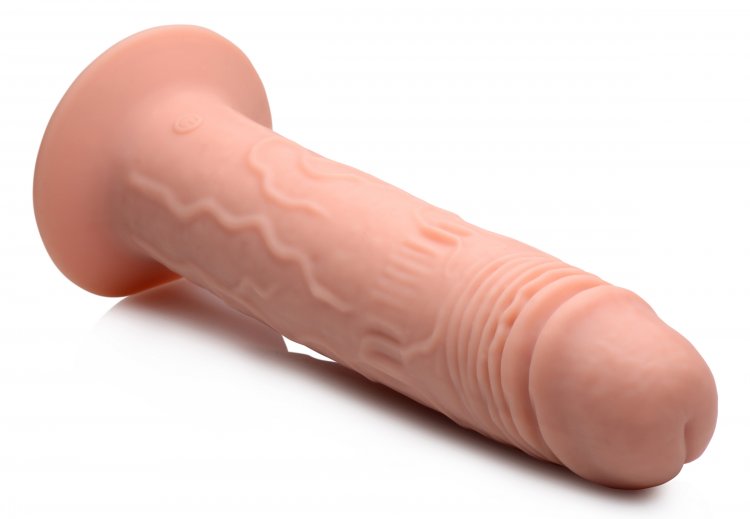 Thump It - 7X Remote Control Thumping Vibro Dildo - Skin photo-7