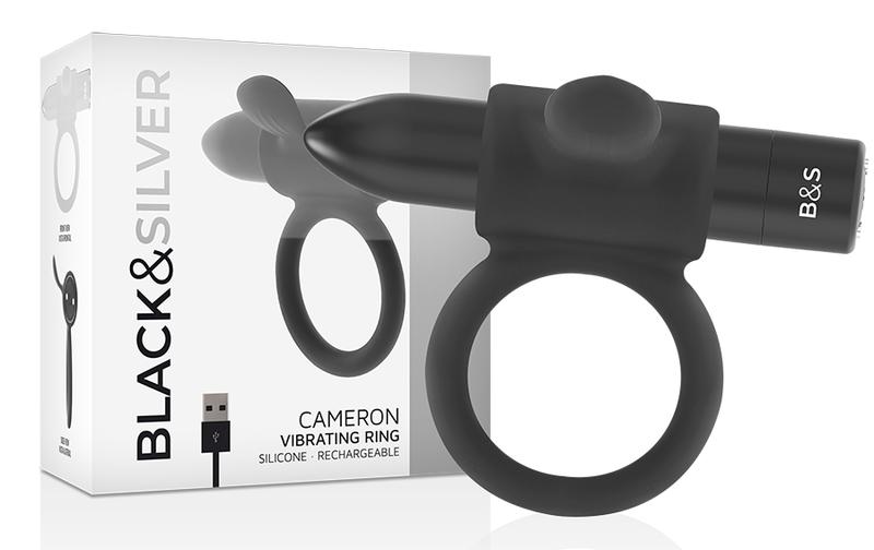 Here comes an especially sugary treat for your best friend! ... Black&Silver - Cameron Vibro Ring - Black photo-4