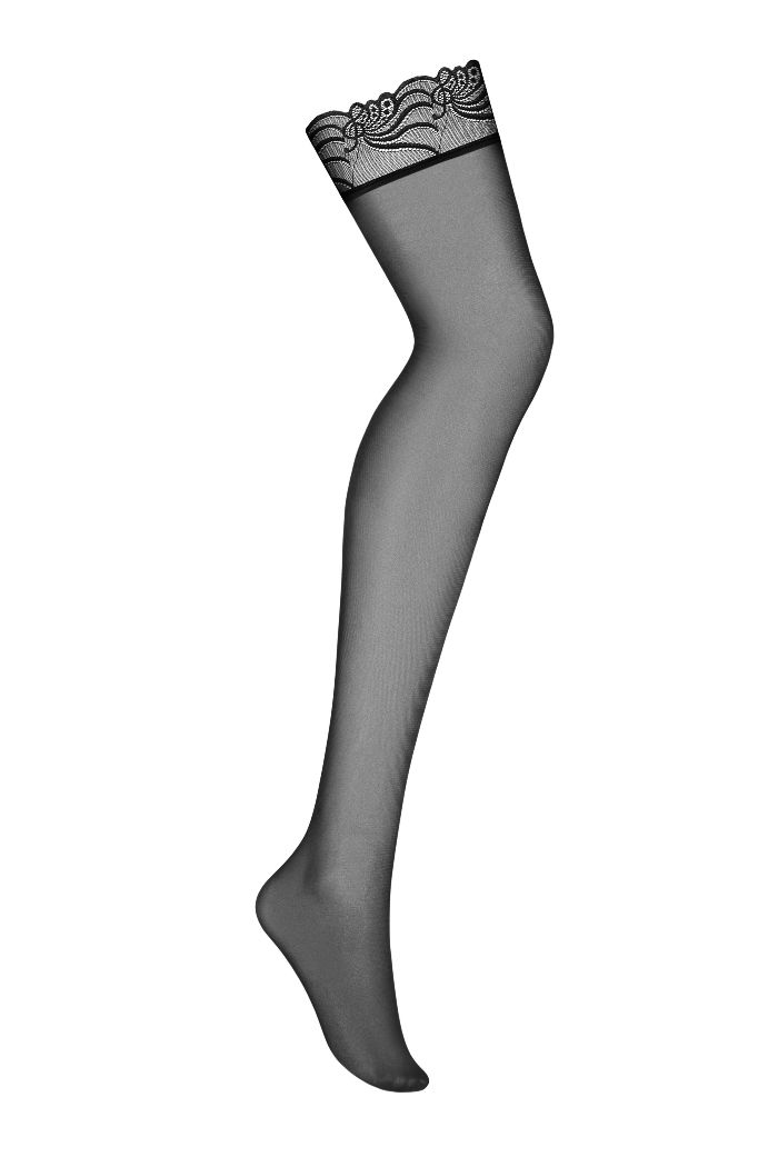 Wanna walk towards him wearing incredibly sexy stockings on ... Obsessive - 828-STO-1 Stockings - Black - S/M photo-5