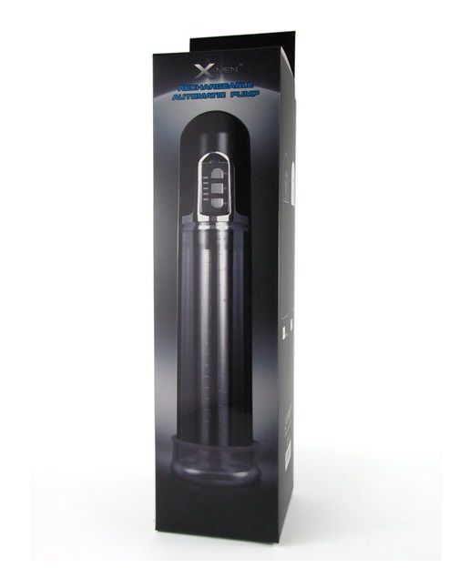 Magic Love - X-Men - USB Rechargeable Auto Penis Pump and Masturbator TPR - Bk photo-8