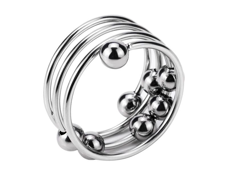 MT - Slide Ball Penis Ring 35mm - Silver photo-4