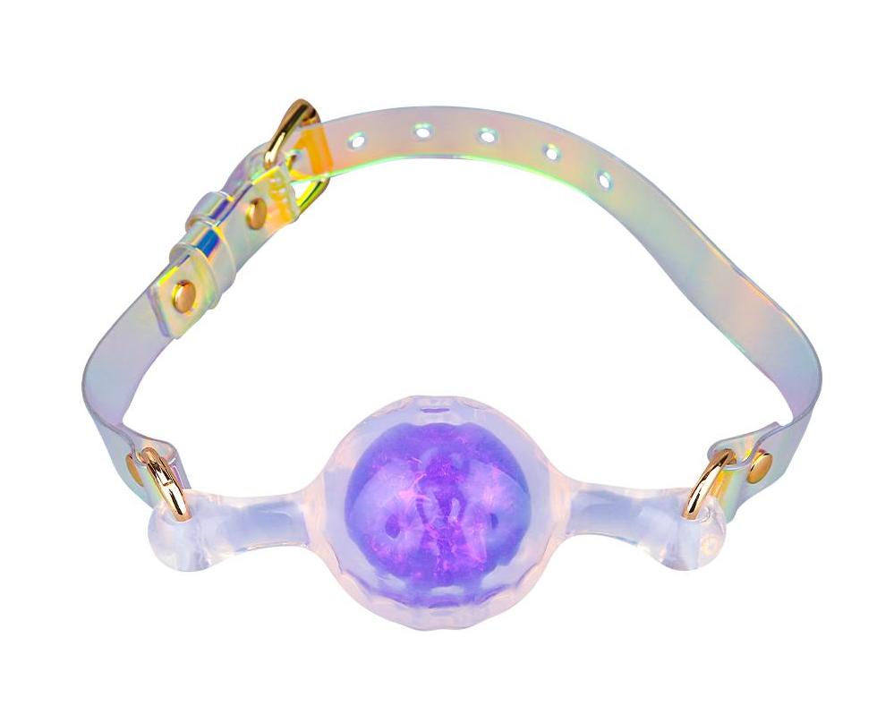 FAAK - Bead Lock Ball Gag L - Purple photo-2