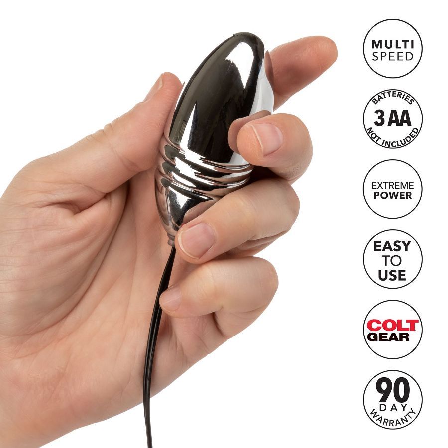 Versatile vibrating stimulators don’t get any better than CO... CEN - Colt Turbo Bullet - Silver photo-2