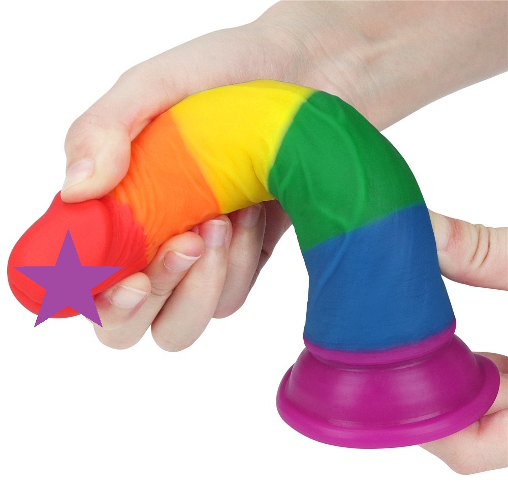 Lovetoy - 7" Prider Dildo - Rainbow photo-2