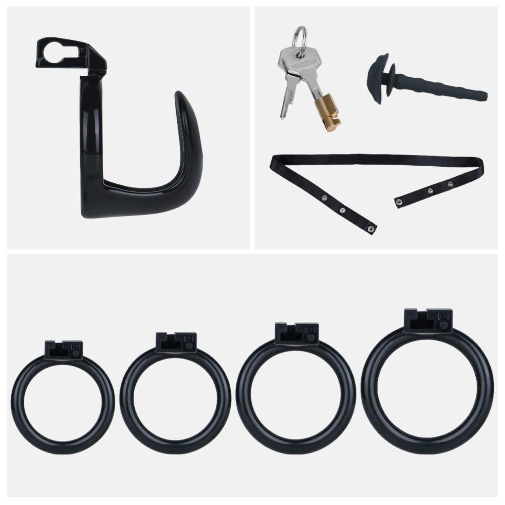 FAAK - Resin Chastity Cage w Catheter & Belt photo-15