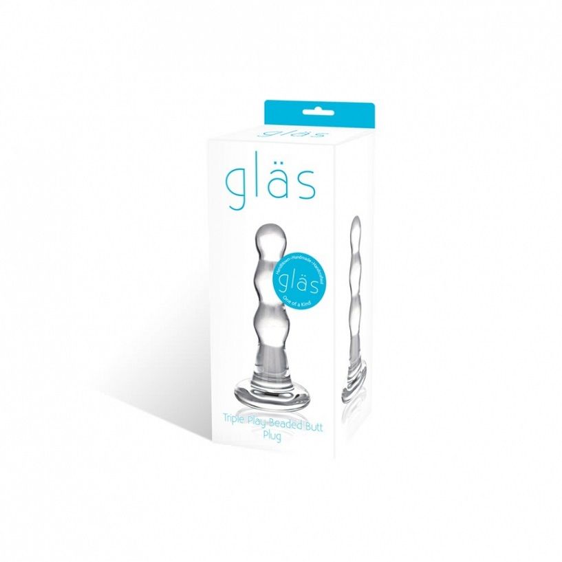 Glas - Triple Play Beaded Butt Plug photo-7