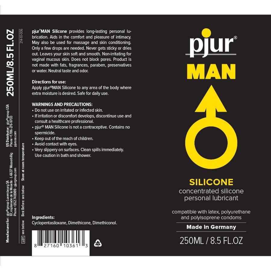 For all men who would like to simply try out silicone-based ... Pjur - Man Basic Personal Silicone Glide - 250ml photo-3
